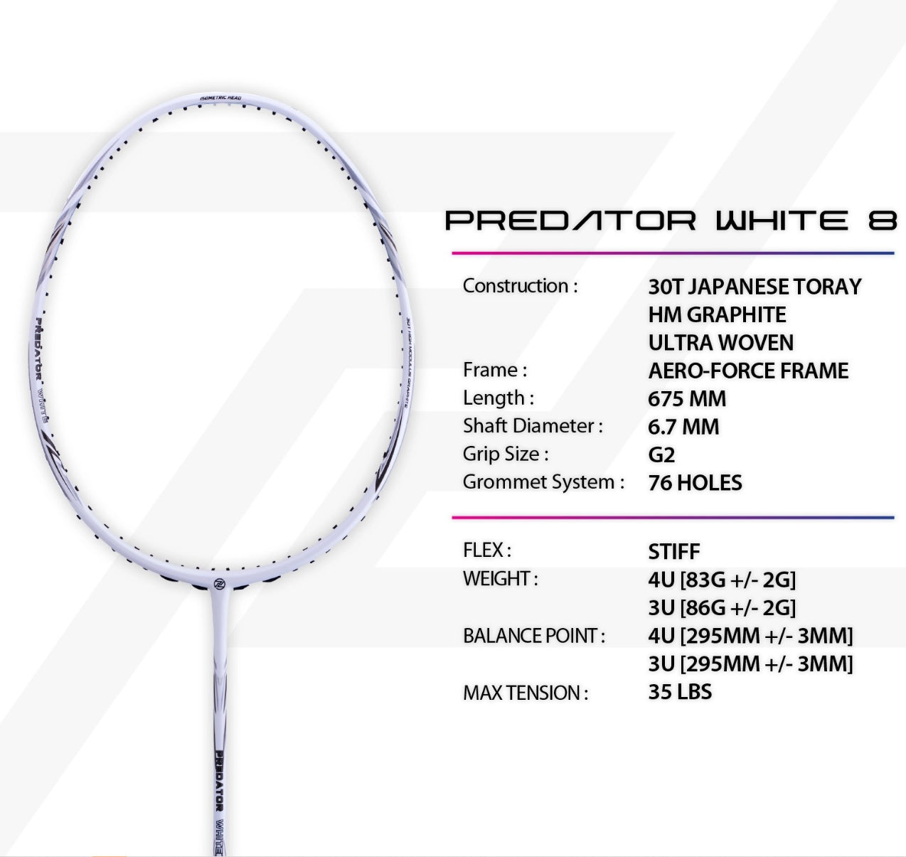 Predator White 8